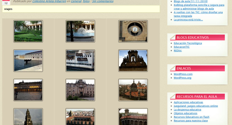 Figura 5 - Otro ejemplo de galerías de Picasa en un blog de Multiblog