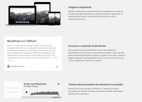 Novedades de la versión 4.4 de WordPress